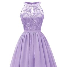 Purple Winter Dress, Lavender Purple Hoco Dress, Light Purple Hoco Dresses, Sleeveless Lace Chiffon Dress, Purple Dresses Short, Grad Dresses Grade 8 Purple, Sleeveless Purple Dress With Lace Bodice, Purple Sleeveless Dress With Lace Bodice, Summer Purple Dresses With Lace Patchwork