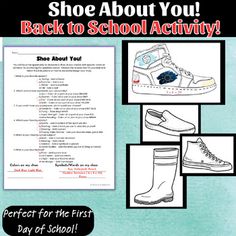 the shoe about you back to school activity