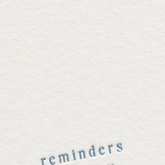 an airplane is flying over the words reminders on it's back side,