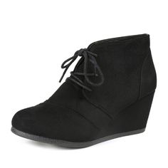 Womens Wedge Boots, Ashley Thomas, Vintage Shoes Women, Platform Boots Women, Lace Wedges, Womens Booties, Boots Wide, Short Ankle Boots, Womens Black Booties