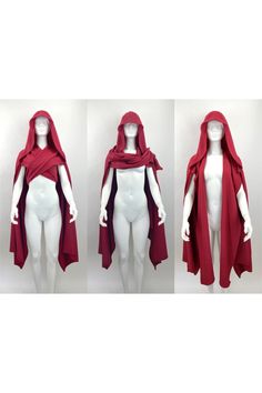 Ren Faire Costume Women, Cosplay Cape, Medieval Cloak, Ren Faire Costume, Red Riding Hood Costume, Draping Fabric, Costume Women, Hooded Cloak, Short Playsuit