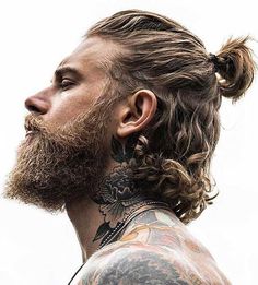 Viking Hairstyles Male, Mens Ponytail Hairstyles, Hairstyles Man, Viking Haircut, Man With Long Hair, Man Ponytail, Black Haircut Styles, Hipster Haircuts For Men, Asian Long Hair