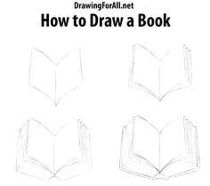 how to draw a book step by step