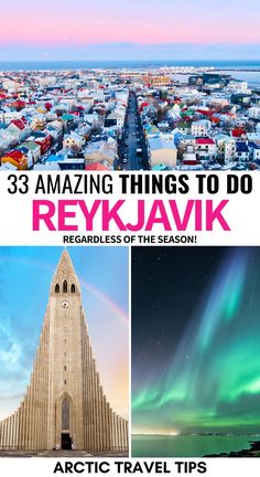 the top three things to see in iceland with text overlay that reads 3 amazing things to