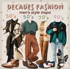 50s Style Men, Mens Vintage Outfits, Retro Outfits 80s Style, 70s Outfits Men, Vintage Outfits Retro, 70s Fashion Men, 1940s Mens Fashion, Vintage Men's Fashion