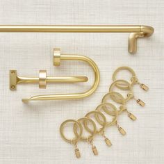 the handles and hooks are all gold in color