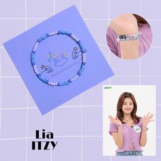 a woman wearing a bracelet with an image of a cat on it and the words i love you written in front of her