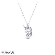 Magical and carefree, this enchanting unicorn charm is the perfect gift for any occasion! Personalize this necklace with a 2mm genuine or simulated birthstone or favorite gemstone color. Handcrafted in sterling silver, white, yellow, or rose gold with a choice of chain lengths.

We understand that children's skin is delicate, and to reduce the chance of a reaction, we only use quality materials for our kids' jewelry collection.

For safety, all children aged 0–3 years must be supervised by an ad Kids Jewellery, Unicorn Jewelry, Dancing Diamond, Unicorn Charm, Unicorn Pendant, Diamond Chain, Nice Things, Kids Jewelry, Jewellery Collection