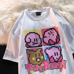 🌟 Level Up Your Style with The Kirby T-Shirt: 🌟 Fun and Playful: The Kirby T-Shirt is designed for gamers and all-around fans of the adorable pink puffball. Ideal for those who appreciate a playful and stylish tee. ✨ Superior Quality: Crafted with precision to ensure top-notch quality and style. This t-shirt offers exceptional comfort and durability, perfect for various occasions. 👕 Versatile and Nostalgic: The Kirby T-Shirt is perfect for different events, allowing you to express your love f Pixel Cartoon, Cute Kirby, Sage Pink, Anime Pixel, Japanese Harajuku, Plain Tees, Oversized T Shirt, Japanese Anime