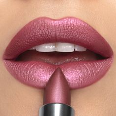 Divine Crème | A Dusty Blush Mauve With Lilac Shimmer Lipstick Pin Up Makeup Vintage, Dusty Rose Lipstick, Brown Eyelashes, Pink Lipstick Makeup, Lip Healing, Loreal Lipstick, Mauve Lips, Shimmer Lipstick, Light Lipstick