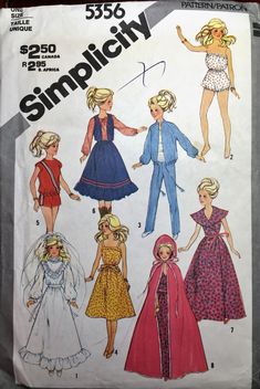 an image of children's clothes and dresses from the 1970s sewing book simplichy