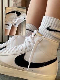 Nike Blazers Aesthetic, Nike Blazer Aesthetic, Nike Blazer Outfit, Blazers Nike, Nike Blazers, Trendy Shoes Sneakers, Fotografi Vintage, All Nike Shoes, Estilo Hippie