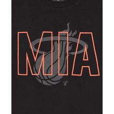 the miami heat's logo is shown on a t - shirt that reads, mia