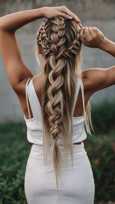 Trendy Braided Hairstyles, Braided Hairstyles Ideas, Barbie Hairstyle, Hairstyle Examples, Pretty Braids, Hairstyles For Teens, Dutch Braids, Braided Hairdo, Braided Hairstyles For Teens