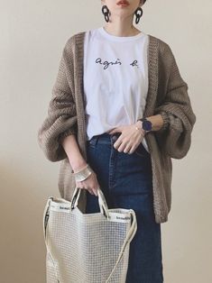 일본 패션, Korean Girl Fashion, Vintage Clothes, Korean Outfits, Outfits Casuales, Daily Outfits