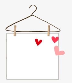 two hearts are hanging on a clothes line and there is no image here to provide a caption for