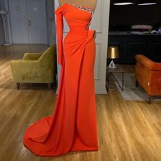 I Purchased A Gown And Requested The Color In The Photo, However, I Received A Different Orange In A Shiny Fabric. (See Pictures 3 & 4) Gown Is Brand New And Never Worn. Orange Gown Dress, Orange Reception, Orange Formal Dress, Orange Formal Dresses, Orange Gown, Junior Prom, Jr Prom, Shiny Fabric, Reception Dress