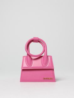 Find JACQUEMUS Mini Bag on Editorialist. The Jacquemus Mini Bag features a top handle, a flap closure with a turn lock, and a detachable and adjustable shoulder strap. It can be worn on the shoulder, hand carried, or worn crossbody. Mini Jacquemus, Jacquemus Mini Bag, Pink Jacquemus, Pink Mini Bag, Bag Jacquemus, Jacquemus Le Chiquito, Women Crossbody Bag, Italian Fashion Designers, Pink Mini