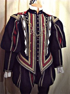 Tudor Elizabethan Costume Men Prince Tudor King Costume Royal Knight Nobleman Costume Renaissance Thomas Culpepper, Elizabethan Costume, Royal Knight, Tudor Fashion, Victorian Gentleman, King Costume, Tv Fashion, Period Costumes