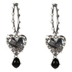 wednesday addams virtual closet, the addams family ✩‧˚⋆ Script Fame Dr, Magnet Earrings, Magnet Jewelry, Locket Earrings, Heart Jewellery, Crystal Heart Earrings, Swarovski Crystal Hearts, Magnetic Earrings, Magnetic Jewelry