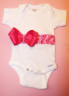 bow Future Mommy, Baby Carriage, Pink Zebra, Baby Steps, Ribbon Bow, Girl Clothes, Baby Clothing, Ribbon Bows