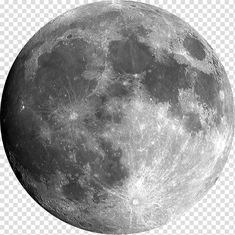 the full moon is shown in black and white, with no image on it's side