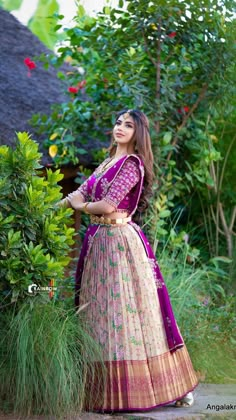 Bridal Lehenga Ideas, Lehenga Ideas, Half Saree Function, Lehenga Saree Design, Saree Wearing Styles, Simple Lehenga, Latest Bridal Lehenga, Half Saree Lehenga