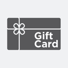 a gift card with a bow on the front and words,'gift card '