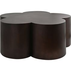 three round tables sitting on top of each other