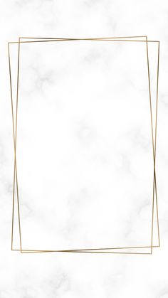 a white and gold square frame on a marble background with a golden rectangle in the middle