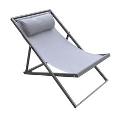 a lounge chair with a pillow on it