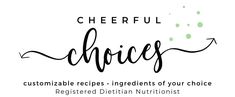 the words cheerful choices are displayed in black and white