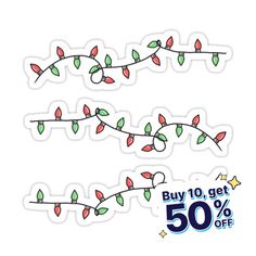 the christmas lights are on sale for 50 % off