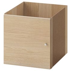 a close up of a wooden box on a white background