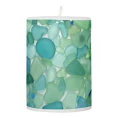 a candle that has some kind of glass on it