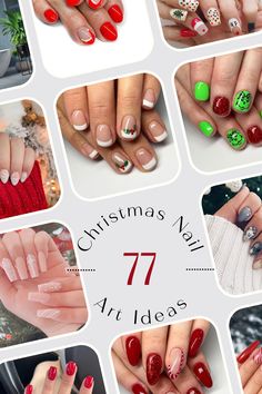 nail ideas short christmas Christmas Gel Nails Designs 2023, Christmas Short Gel Nail Designs, Easy Christmas Acrylic Nails, Christmas Nexgen Nails, Colorful Christmas Nail Designs, Short Nail Designs For Christmas, Holiday Manicure Short Nails, Christmas Nails 2023 Short Simple, Short Mail Christmas Designs