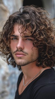 Discover curly hairstyles with undercuts for a bold look! Visit our page for styling tips. Save this pin to keep these edgy styles in mind! #CurlyHair #Undercuts #MensHairstyles Wavy Male Hair, Curly Men, Men's Curly Hairstyles, Boy Haircuts Long, Man Bun Hairstyles, Guy Haircuts Long, Men Haircut Curly Hair, Layered Curly Hair