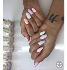 Acrylic Nails Stiletto, Nagellack Trends, Nagel Tips, Nail Idea, Colorful Nail Designs, Easter Nails, Rainbow Nails, Summer Nails Colors, Pastel Nails