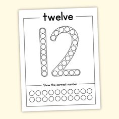 a printable number twelve coloring page with the numbers twelve and nine on it's side