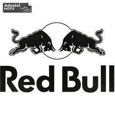 the red bull logo is shown in black and white