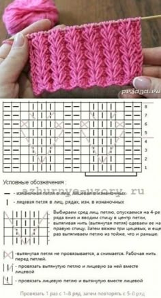 the instructions for knitting with yarn