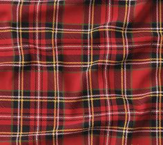 a red and black plaid fabric