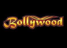 the logo for hollywood with gold lettering