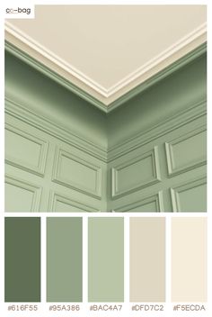 the colors in this room are green and beige