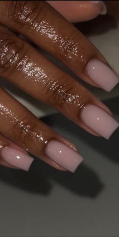 Nails that are simple for everyday use Simple Nail Natural, Trendy Acrylic Nails Coffin Short Simple, Basic Color Nails Acrylic, Simple Nail Styles For Short Nails, Basic Nails Black Women, Plain Set Nails, Plain Jane Nails, Nail Ideas With Natural Nails, Real Looking Acrylic Nails