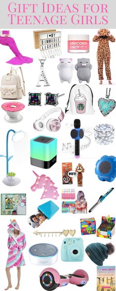 Gift Ideas for Teenage Girls and Tween Girls. Does your teen girl love unicorns or girly things? Or is she more into sports or art? Is she an all around girl and loves it all? Here are some great gift ideas for your teenage girl. #giftguide #teenagegirlgifts #giftideas