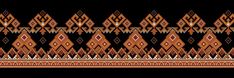 an ethnic style pattern on black background