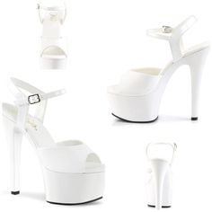 ♡ edited by me! White High Heels, High Heels, Heels, White