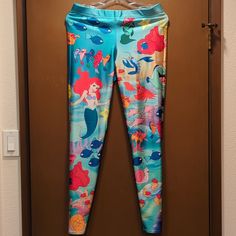 Euc Blackmilk Under The Sea Little Mermaid Leggings Xl Mermaid Leggings, Black Milk, Little Mermaid, Under The Sea, The Little Mermaid, Colorful Leggings, The Sea, Pant Jumpsuit, Mermaid