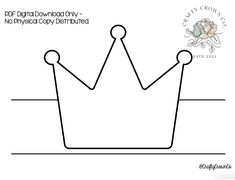 Get this printable 'Crown' children's headband today! You can download it, print it, and cut it. Check out this headband and others of all kinds! Printable Crown, Crown Headbands, Crown Print, King Crown, Headband Black, Kings Crown, Queen Crown, Crown Headband, Cut It